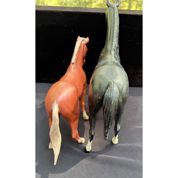 Rare Vintage Louis Marx Thunderbolt & Poncho 1960's Best Of the West Horses - Picture 8 of 12